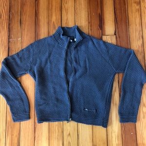 Gray Zip Up Knit Sweater by Nantucket Whaler